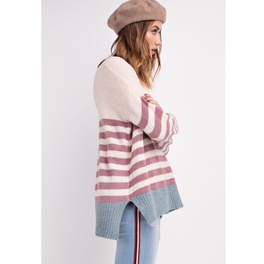 ROSALIE Striped Knit Sweater - Picture 3 of 3